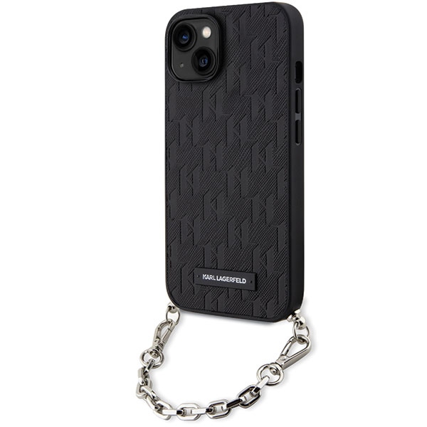 iTok webáruház - Karl Lagerfeld Karl Lagerfeld KLHCP14SSACKLHPK Saffiano Monogram Chain iPhone 14 6,1 hüvelykes tok – fekete 1 Karl Lagerfeld KLHCP14SSACKLHPK iPhone 14 6.1" black/black hardcase Saffiano Monogram Chain