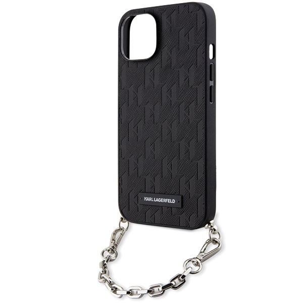 iTok webáruház - Karl Lagerfeld Karl Lagerfeld KLHCP14SSACKLHPK Saffiano Monogram Chain iPhone 14 6,1 hüvelykes tok – fekete 5 Karl Lagerfeld KLHCP14SSACKLHPK iPhone 14 6.1" black/black hardcase Saffiano Monogram Chain