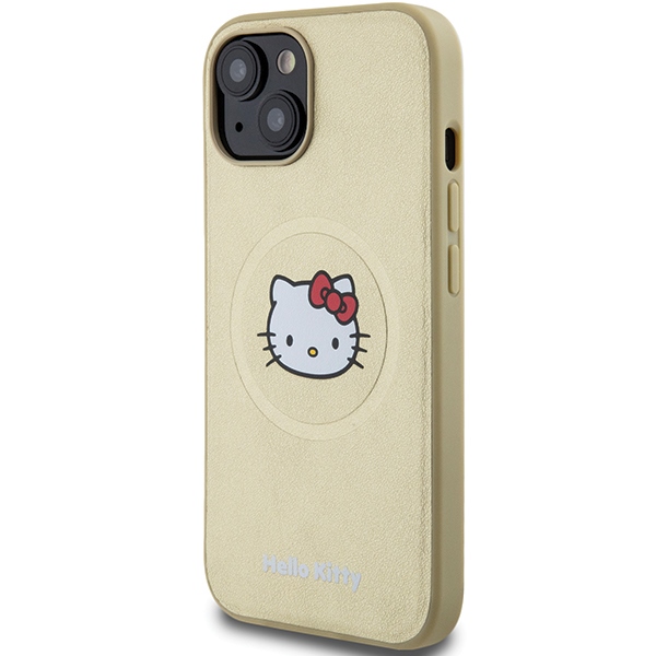 iTok webáruház - Hello Kitty Hello Kitty Leather Kitty Head MagSafe tok iPhone 14 készülékhez (arany) 2 Hello Kitty Leather Kitty Head MagSafe case for iPhone 14 (arany)