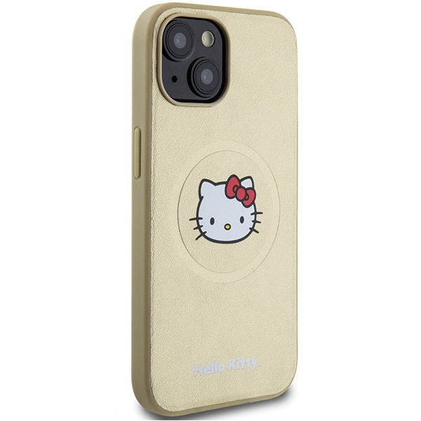 iTok webáruház - Hello Kitty Hello Kitty Leather Kitty Head MagSafe tok iPhone 14 készülékhez (arany) 4 Hello Kitty Leather Kitty Head MagSafe case for iPhone 14 (arany)
