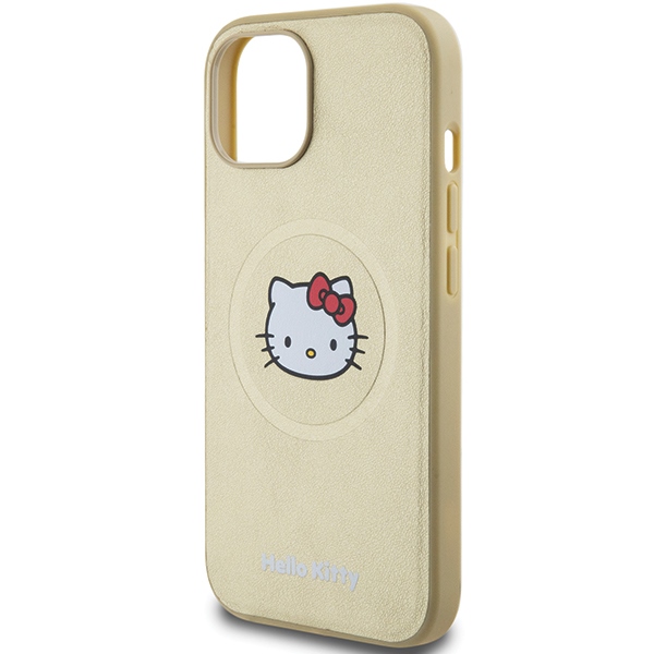 iTok webáruház - Hello Kitty Hello Kitty Leather Kitty Head MagSafe tok iPhone 14 készülékhez (arany) 6 Hello Kitty Leather Kitty Head MagSafe case for iPhone 14 (arany)