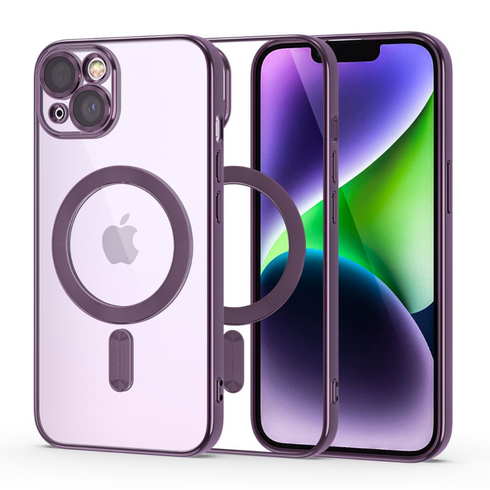iTok webáruház - Tech-Protect Tech-Protect MagShine Line MagSafe iPhone 14 tok (lila) 1 Tech-Protect MagShine Line MagSafe iPhone 14 Case (lila)