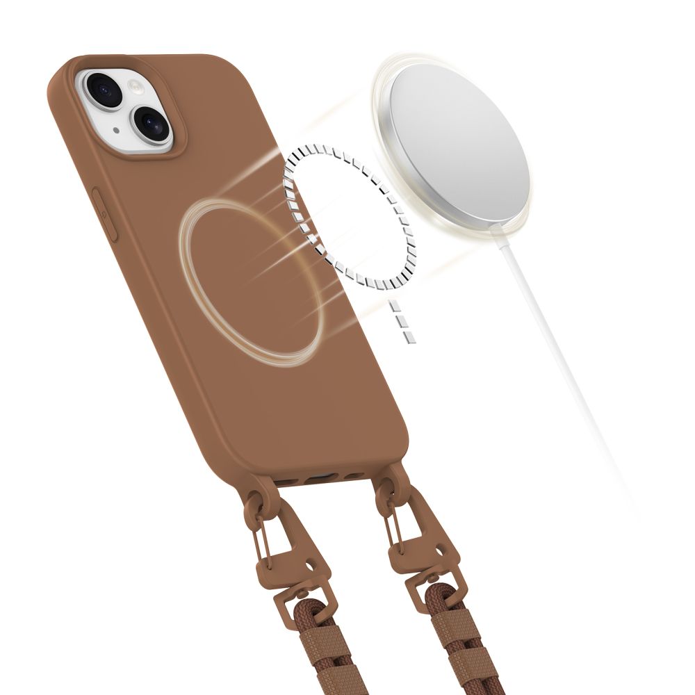 iTok webáruház - Tech-Protect Tech-Protect MagNecklace MagSafe tok iPhone 14 készülékhez (barna) 3 Tech-Protect MagNecklace MagSafe iPhone 14 Case (barna)