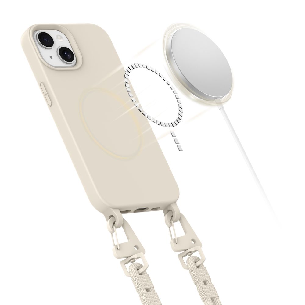 iTok webáruház - Tech-Protect Tech-Protect MagNecklace MagSafe iPhone 14 tok (bézs) 3 Tech-Protect MagNecklace MagSafe iPhone 14 Case (bézs)