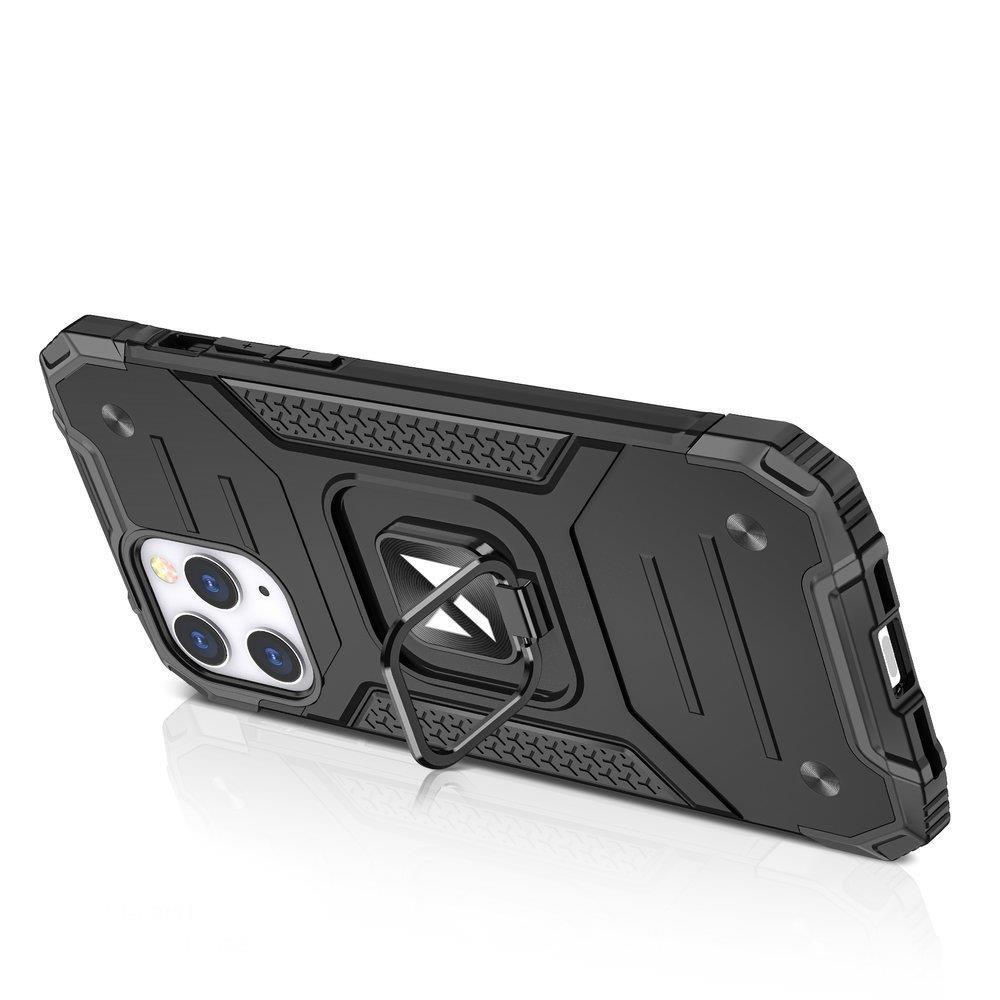 iTok webáruház - Wozinsky Wozinsky Ring Armor tok iPhone 14 Pro Max készülékhez – ezüst 4 Wozinsky Ring Armor case for iPhone 14 Pro Max armored cover magnetic holder ring silver