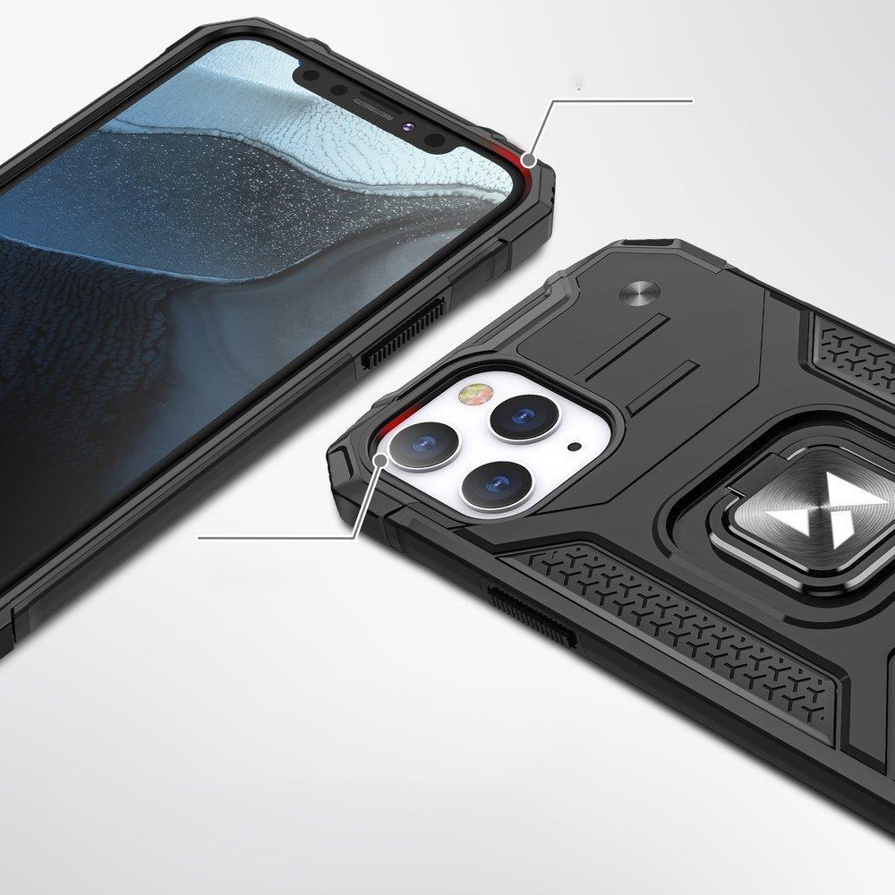 iTok webáruház - Wozinsky Wozinsky Ring Armor tok iPhone 14 Pro Max készülékhez, arany 2 Wozinsky Ring Armor iPhone 14 Pro Max Armored Case Magnetic Holder Ring Gold