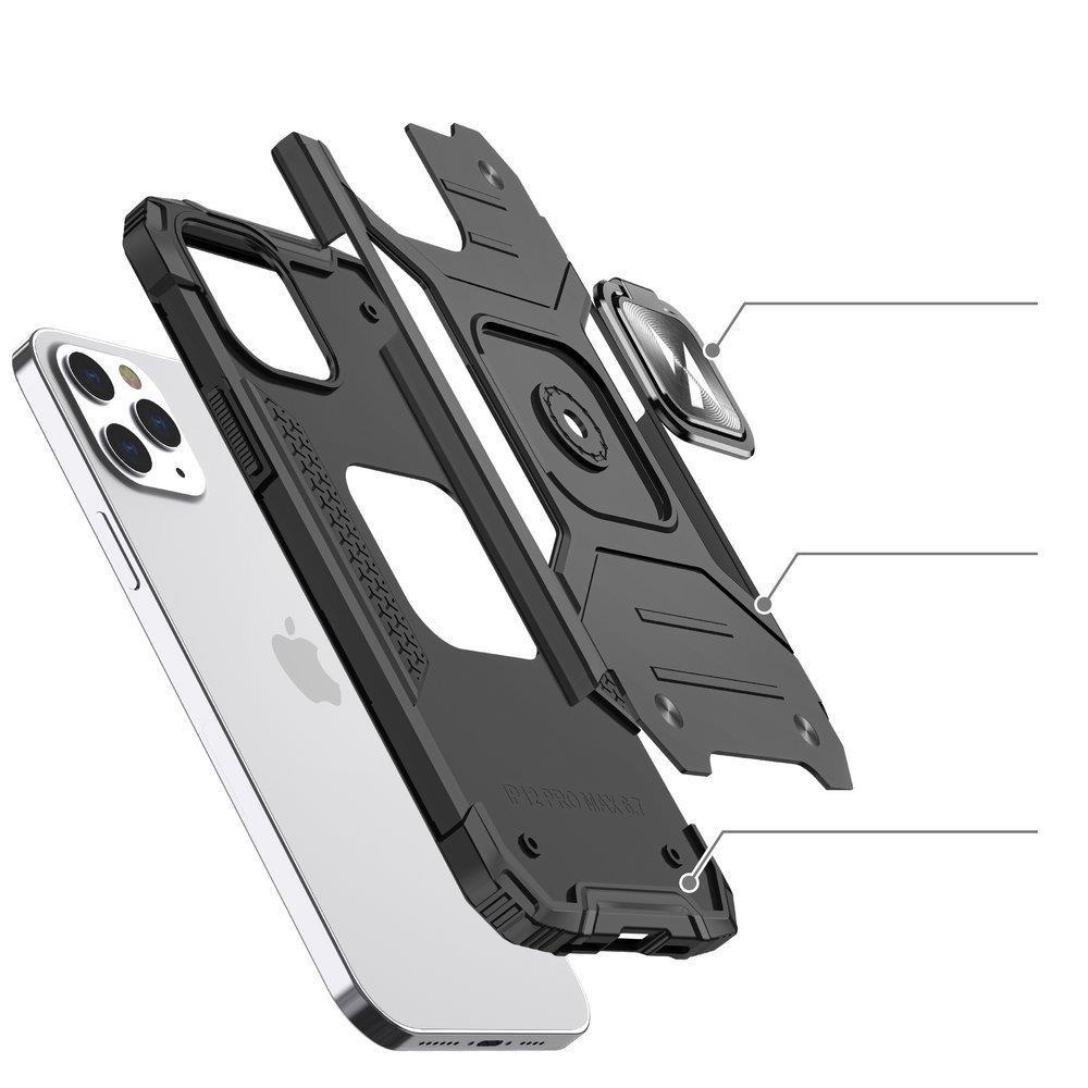 iTok webáruház - Wozinsky Wozinsky Ring Armor tok iPhone 14 Pro Max készülékhez, arany 3 Wozinsky Ring Armor iPhone 14 Pro Max Armored Case Magnetic Holder Ring Gold