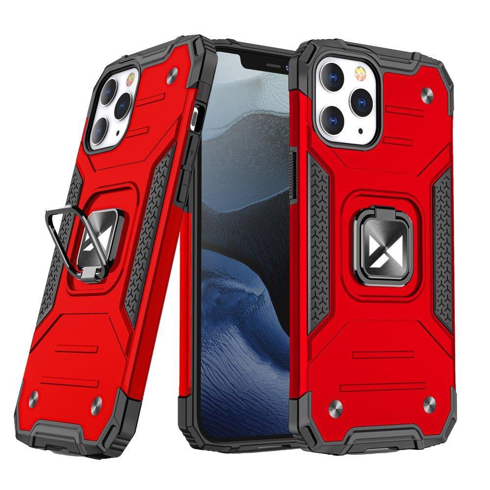 iTok webáruház - Wozinsky Wozinsky Ring Armor tok iPhone 14 Pro Max készülékhez, piros 1 Wozinsky Ring Armor case for iPhone 14 Pro Max armored cover magnetic holder ring red