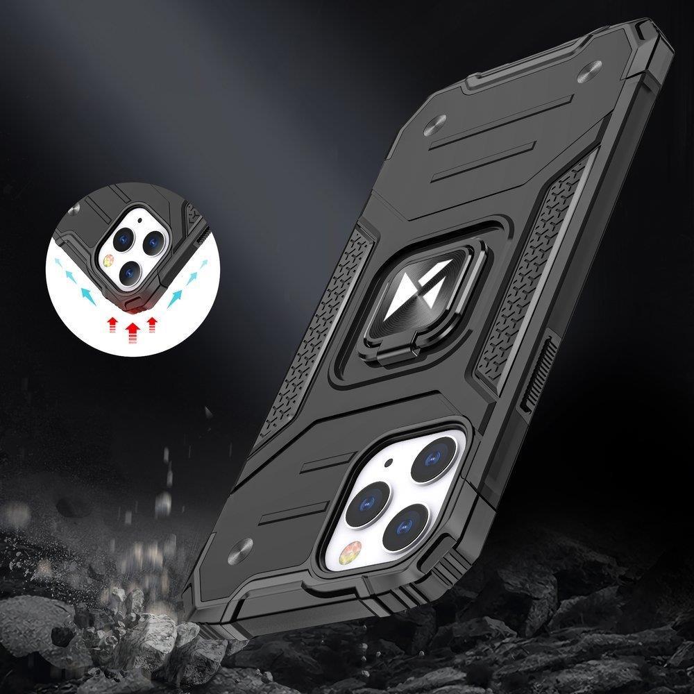 iTok webáruház - Wozinsky Wozinsky Ring Armor tok iPhone 14 Pro Max készülékhez, piros 7 Wozinsky Ring Armor case for iPhone 14 Pro Max armored cover magnetic holder ring red