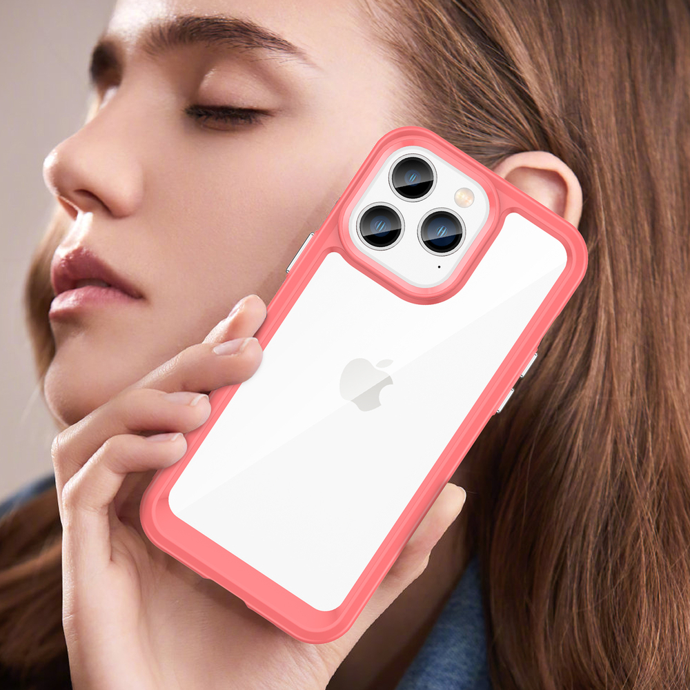 iTok webáruház - Hurtel Outer Space tok iPhone 14 Pro Max készülékhez – piros 7 Outer Space Case iPhone 14 Pro Max hard cover with a gel frame red