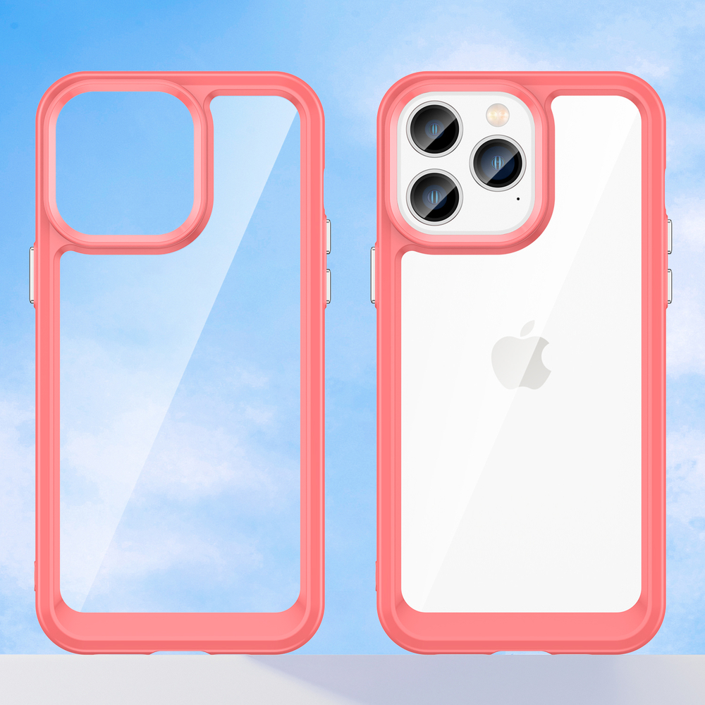 iTok webáruház - Hurtel Outer Space tok iPhone 14 Pro Max készülékhez – piros 8 Outer Space Case iPhone 14 Pro Max hard cover with a gel frame red