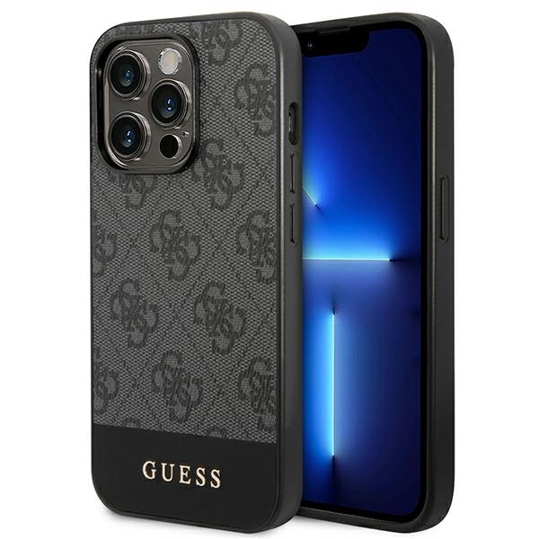 iTok webáruház - Guess Guess GUHCP14XG4GLGR iPhone 14 Pro Max 6,7" kemény tok – 4G Stripe Collection 1 Guess GUHCP14XG4GLGR iPhone 14 Pro Max 6.7" grey/grey hard case 4G Stripe Collection