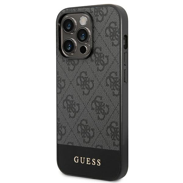 iTok webáruház - Guess Guess GUHCP14XG4GLGR iPhone 14 Pro Max 6,7" kemény tok – 4G Stripe Collection 2 Guess GUHCP14XG4GLGR iPhone 14 Pro Max 6.7" grey/grey hard case 4G Stripe Collection