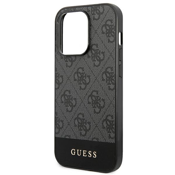 iTok webáruház - Guess Guess GUHCP14XG4GLGR iPhone 14 Pro Max 6,7" kemény tok – 4G Stripe Collection 6 Guess GUHCP14XG4GLGR iPhone 14 Pro Max 6.7" grey/grey hard case 4G Stripe Collection