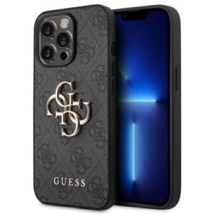 Guess 4G Big Metal Logo tok iPhone 14 Pro Max készülékhez (szürke)