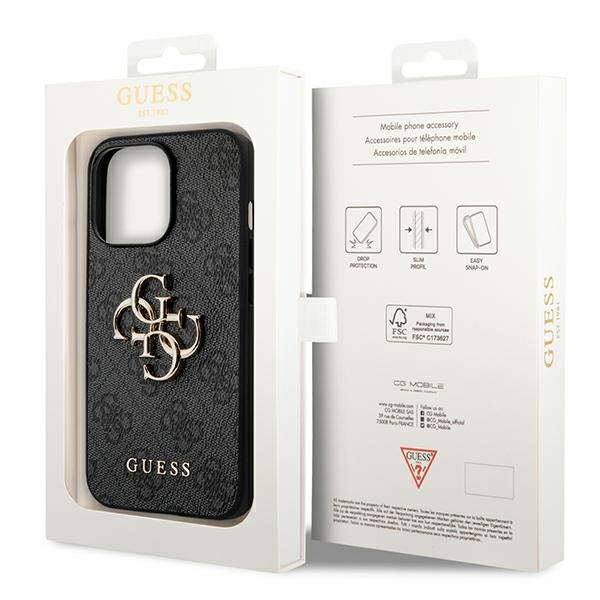iTok webáruház - Guess Guess 4G Big Metal Logo tok iPhone 14 Pro Max készülékhez (szürke) 8 Guess 4G Big Metal Logo Case for iPhone 14 Pro Max (szürke)