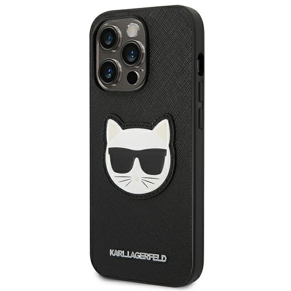 iTok webáruház - Karl Lagerfeld Karl Lagerfeld Saffiano Choupette Head Patch tok iPhone 14 Pro Max készülékhez (fekete) 2 Karl Lagerfeld Saffiano Choupette Head Patch Case for iPhone 14 Pro Max (fekete)