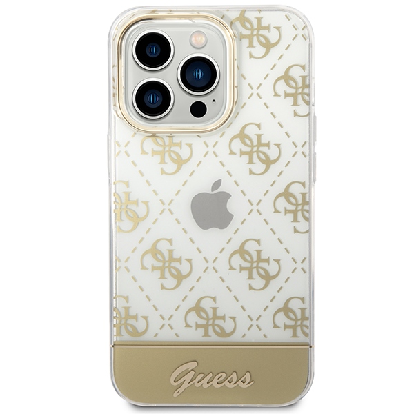 iTok webáruház - Guess Guess GUHCP14XHG4MHG 4G Pattern Script tok iPhone 14 Pro Max készülékhez – arany 3 Guess GUHCP14XHG4MHG iPhone 14 Pro Max 6.7 "gold / gold hardcase 4G Pattern Script