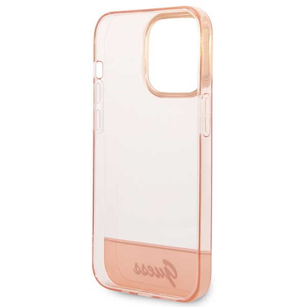 iTok webáruház - Guess Guess Translucent tok iPhone 14 Pro Max 6,7" készülékhez (rózsaszín) 7 Guess Translucent iPhone 14 Pro Max 6.7" Case (rózsaszín)