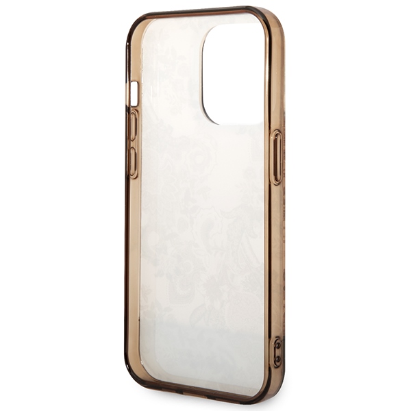 iTok webáruház - Guess Guess GUHCP14XHGPLHC iPhone 14 Pro Max 6,7" tok, okker – Porcelain Collection 7 Guess GUHCP14XHGPLHC iPhone 14 Pro Max 6.7" ocher hardcase Porcelain Collection