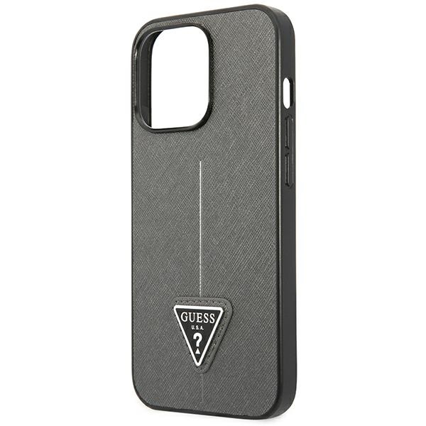 iTok webáruház - Guess Guess GUHCP14XPSATLG SaffianoTriangle Logo kemény tok iPhone 14 Pro Max készülékhez – ezüst 6 Guess GUHCP14XPSATLG iPhone 14 Pro Max 6.7 "silver / silver hardcase SaffianoTriangle Logo