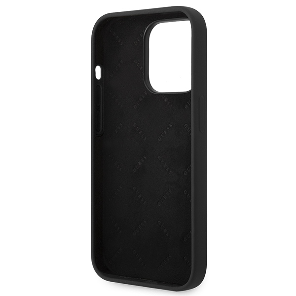 iTok webáruház - Guess Guess GUHCP14XSLTGK Silicone Triangle tok iPhone 14 Pro Max készülékhez – fekete 7 Guess GUHCP14XSLTGK iPhone 14 Pro Max 6.7" black/black hardcase Silicone Triangle
