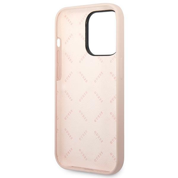 iTok webáruház - Guess Guess GUHCP14XSLTGP iPhone 14 Pro Max tok – rózsaszín 7 Guess GUHCP14XSLTGP iPhone 14 Pro Max 6.7" pink/pink hardcase Silicone Triangle