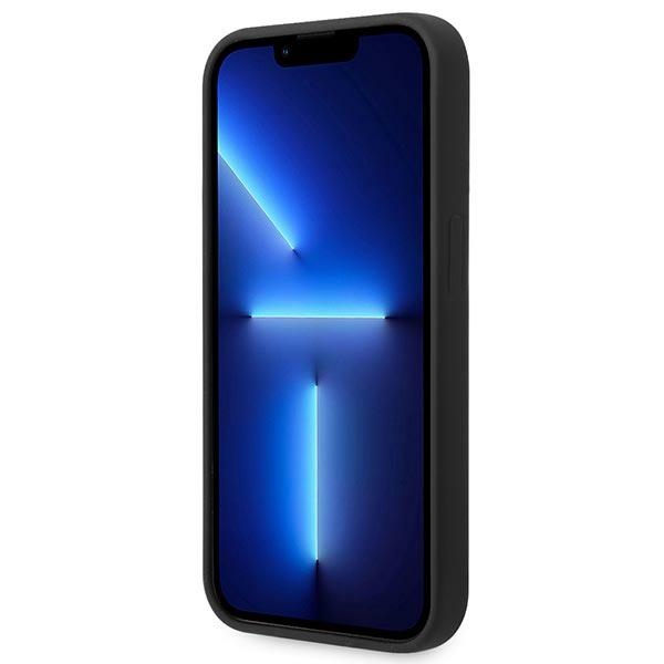 iTok webáruház - Guess Guess GUHMP14XSBPLK szilikon tok iPhone 14 Pro Max 6,7 hüvelykes készülékhez – fekete 5 Guess GUHMP14XSBPLK iPhone 14 Pro Max 6.7" black/black hard case Silicone Logo Plate MagSafe