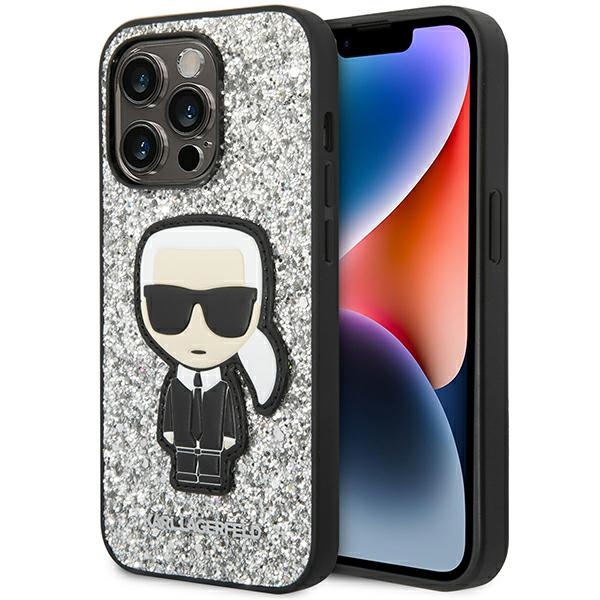 iTok webáruház - Karl Lagerfeld Karl Lagerfeld KLHCP14XGFKPG Glitter Flakes Ikonik kemény tok iPhone 14 Pro Max készülékhez – ezüst 1 Karl Lagerfeld KLHCP14XGFKPG iPhone 14 Pro Max 6.7 "hardcase silver / silver Glitter Flakes Ikonik