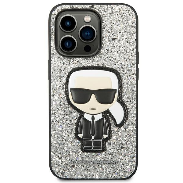 iTok webáruház - Karl Lagerfeld Karl Lagerfeld KLHCP14XGFKPG Glitter Flakes Ikonik kemény tok iPhone 14 Pro Max készülékhez – ezüst 3 Karl Lagerfeld KLHCP14XGFKPG iPhone 14 Pro Max 6.7 "hardcase silver / silver Glitter Flakes Ikonik