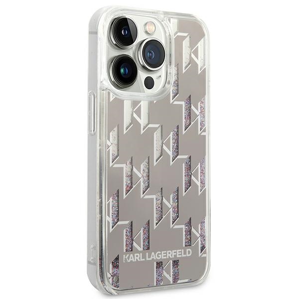 iTok webáruház - Karl Lagerfeld Karl Lagerfeld KLHCP14XLMNMS iPhone 14 Pro Max 6,7" kemény tok – ezüst 4 Karl Lagerfeld KLHCP14XLMNMS iPhone 14 Pro Max 6.7 "hardcase silver / silver Liquid Glitter Monogram