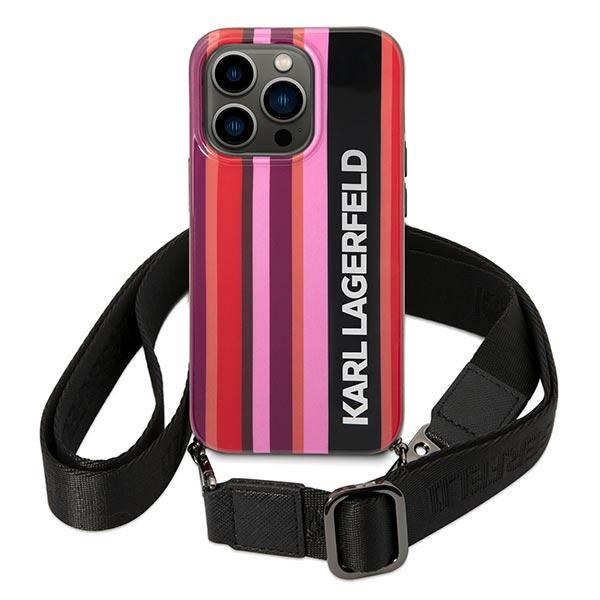 iTok webáruház - Karl Lagerfeld Karl Lagerfeld KLHCP14XSTSTP tok iPhone 14 Pro Max készülékhez – Color Stripes Strap, rózsaszín 2 Karl Lagerfeld KLHCP14XSTSTP iPhone 14 Pro Max 6.7 "hardcase pink / pink Color Stripes Strap