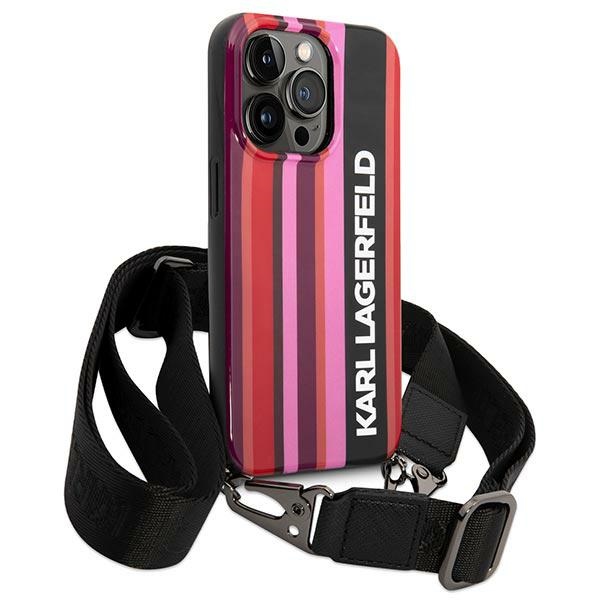 iTok webáruház - Karl Lagerfeld Karl Lagerfeld KLHCP14XSTSTP tok iPhone 14 Pro Max készülékhez – Color Stripes Strap, rózsaszín 3 Karl Lagerfeld KLHCP14XSTSTP iPhone 14 Pro Max 6.7 "hardcase pink / pink Color Stripes Strap