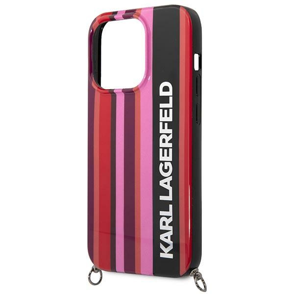 iTok webáruház - Karl Lagerfeld Karl Lagerfeld KLHCP14XSTSTP tok iPhone 14 Pro Max készülékhez – Color Stripes Strap, rózsaszín 5 Karl Lagerfeld KLHCP14XSTSTP iPhone 14 Pro Max 6.7 "hardcase pink / pink Color Stripes Strap