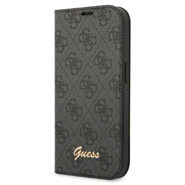 iTok webáruház - Guess Guess GUBKP14XHG4SHK könyvtok iPhone 14 Pro Max készülékhez – fekete 1 Guess GUBKP14XHG4SHK iPhone 14 Pro Max 6.7 "black / black book 4G Vintage Gold Logo