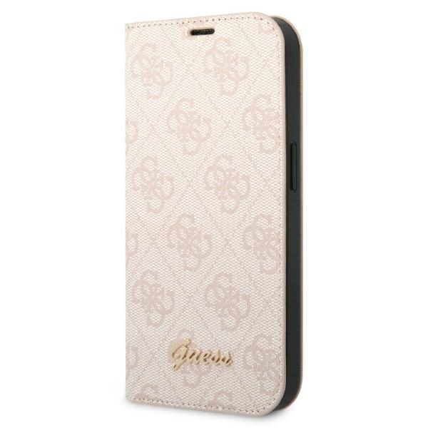 iTok webáruház - Guess Guess GUBKP14XHG4SHP 4G Vintage Gold Logo könyvtok iPhone 14 Pro Max készülékhez – rózsaszín 1 Guess GUBKP14XHG4SHP iPhone 14 Pro Max 6.7 "pink / pink book 4G Vintage Gold Logo