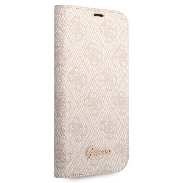 iTok webáruház - Guess Guess GUBKP14XHG4SHP 4G Vintage Gold Logo könyvtok iPhone 14 Pro Max készülékhez – rózsaszín 5 Guess GUBKP14XHG4SHP iPhone 14 Pro Max 6.7 "pink / pink book 4G Vintage Gold Logo