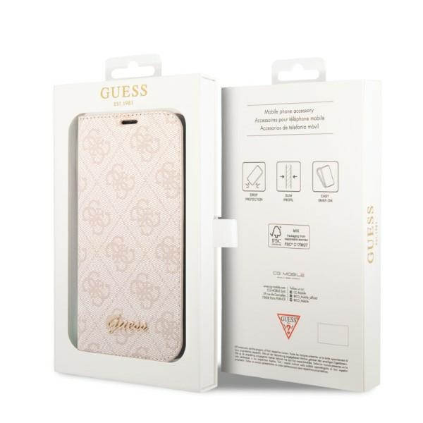 iTok webáruház - Guess Guess GUBKP14XHG4SHP 4G Vintage Gold Logo könyvtok iPhone 14 Pro Max készülékhez – rózsaszín 7 Guess GUBKP14XHG4SHP iPhone 14 Pro Max 6.7 "pink / pink book 4G Vintage Gold Logo