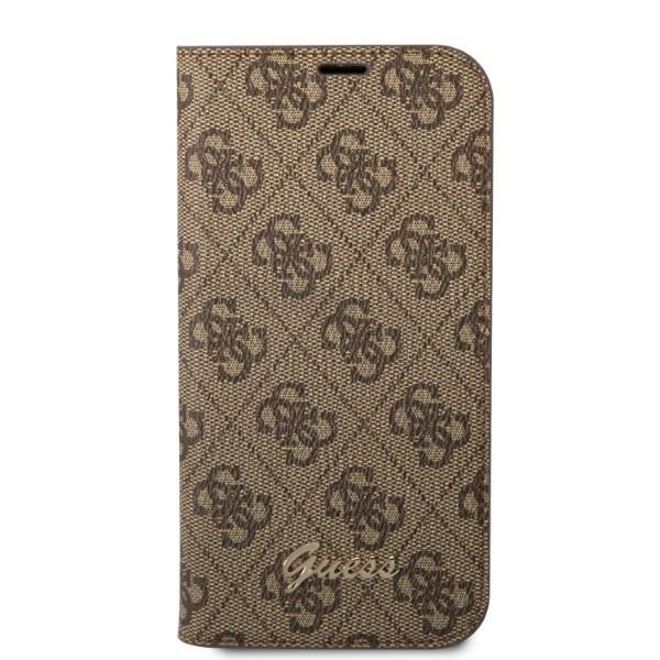 iTok webáruház - Guess Guess GUBKP14XHG4SHW 4G Vintage Gold Logo könyvtok iPhone 14 Pro Max 6,7" készülékhez – barna 3 Guess GUBKP14XHG4SHW iPhone 14 Pro Max 6.7 "brown / brown book 4G Vintage Gold Logo