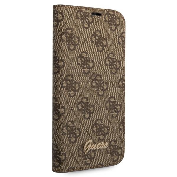 iTok webáruház - Guess Guess GUBKP14XHG4SHW 4G Vintage Gold Logo könyvtok iPhone 14 Pro Max 6,7" készülékhez – barna 5 Guess GUBKP14XHG4SHW iPhone 14 Pro Max 6.7 "brown / brown book 4G Vintage Gold Logo