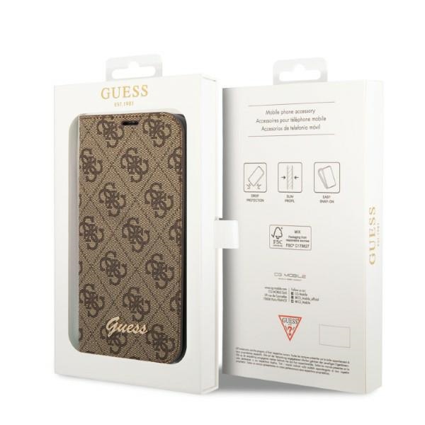 iTok webáruház - Guess Guess GUBKP14XHG4SHW 4G Vintage Gold Logo könyvtok iPhone 14 Pro Max 6,7" készülékhez – barna 7 Guess GUBKP14XHG4SHW iPhone 14 Pro Max 6.7 "brown / brown book 4G Vintage Gold Logo