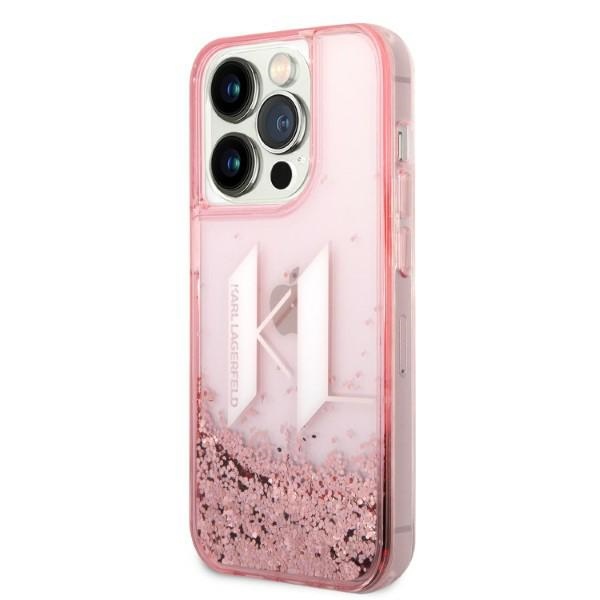 iTok webáruház - Karl Lagerfeld Karl Lagerfeld KLHCP14XLBKLCP Liquid Glitter Big KL tok iPhone 14 Pro Maxhoz – rózsaszín 2 Karl Lagerfeld KLHCP14XLBKLCP iPhone 14 Pro Max 6.7 "pink / pink hardcase Liquid Glitter Big KL