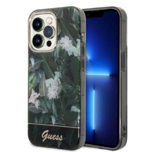Guess Jungle Collection tok iPhone 14 Pro Max készülékhez (zöld)