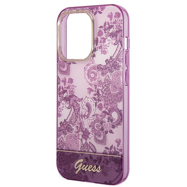 iTok webáruház - Guess Guess Porcelain Collection tok iPhone 14 Pro Max készülékhez (fukszia) 6 Guess Porcelain Collection case for iPhone 14 Pro Max (fukszia)