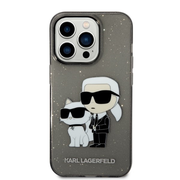 iTok webáruház - Karl Lagerfeld Karl Lagerfeld Glitter Karl&Choupette tok iPhone 14 Pro Max készülékhez (fekete) 3 Karl Lagerfeld Glitter Karl&Choupette case for iPhone 14 Pro Max (fekete)