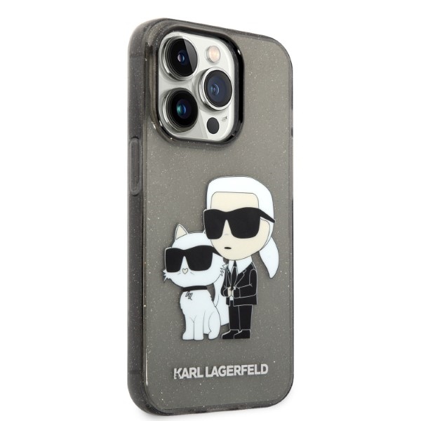 iTok webáruház - Karl Lagerfeld Karl Lagerfeld Glitter Karl&Choupette tok iPhone 14 Pro Max készülékhez (fekete) 4 Karl Lagerfeld Glitter Karl&Choupette case for iPhone 14 Pro Max (fekete)
