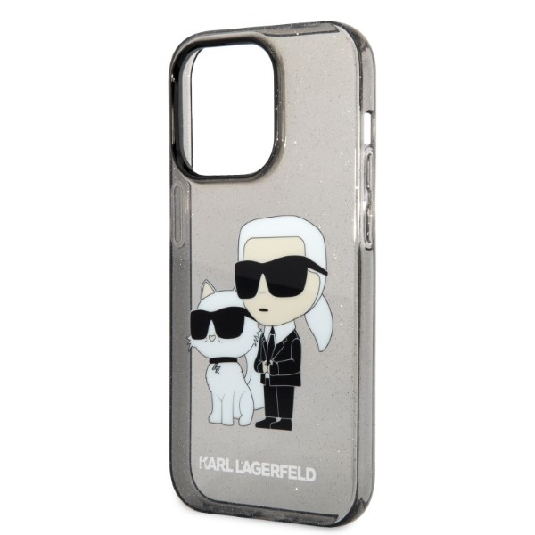 iTok webáruház - Karl Lagerfeld Karl Lagerfeld Glitter Karl&Choupette tok iPhone 14 Pro Max készülékhez (fekete) 6 Karl Lagerfeld Glitter Karl&Choupette case for iPhone 14 Pro Max (fekete)
