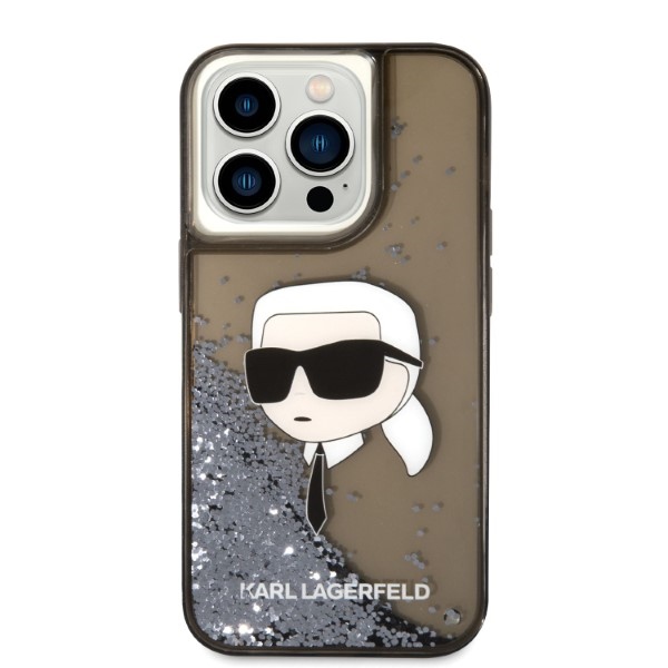 iTok webáruház - Karl Lagerfeld Karl Lagerfeld Glitter Karl's Head tok iPhone 14 Pro Max készülékhez (fekete) 3 Karl Lagerfeld Glitter Karl's Head case for iPhone 14 Pro Max (fekete)