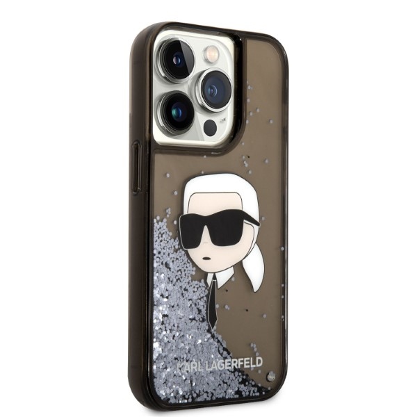 iTok webáruház - Karl Lagerfeld Karl Lagerfeld Glitter Karl's Head tok iPhone 14 Pro Max készülékhez (fekete) 4 Karl Lagerfeld Glitter Karl's Head case for iPhone 14 Pro Max (fekete)