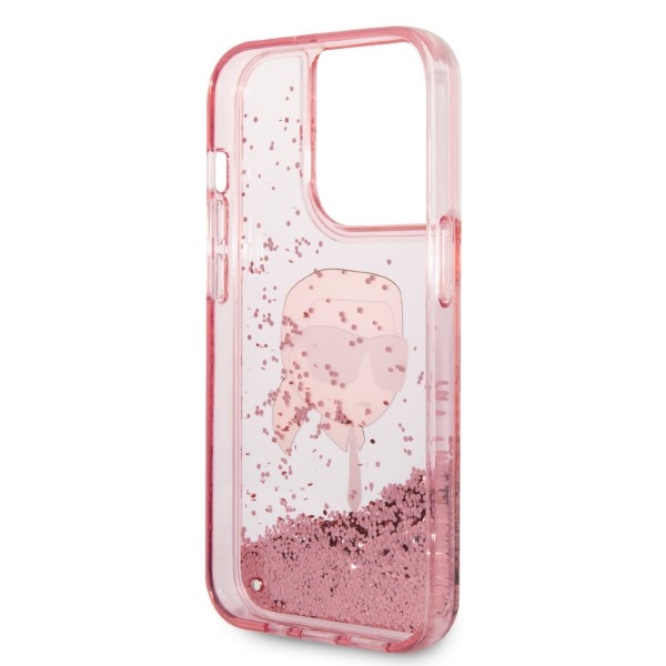 iTok webáruház - Karl Lagerfeld Karl Lagerfeld Liquid Glitter Karl's Head tok iPhone 14 Pro Max készülékhez (rózsaszín) 7 Karl Lagerfeld Glitter Karl's Head case for iPhone 14 Pro Max (rózsaszín)